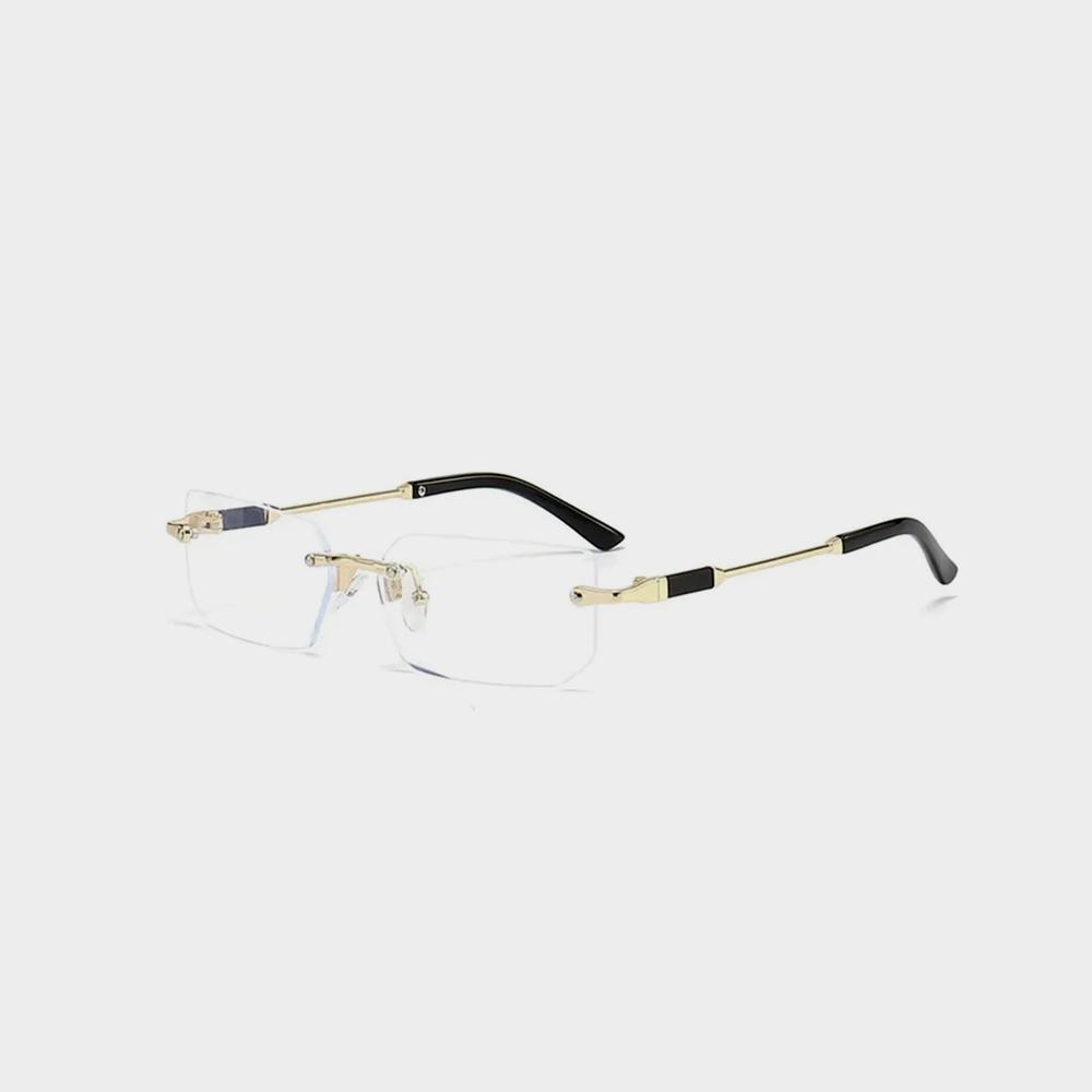 Rimless Sunglasses Rectangle Fashion Popular Women Men Image 2