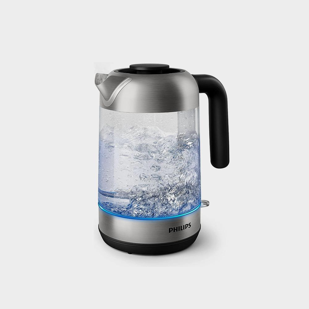 Glass Kettle Stainless Steel, Crystal 2200W 1 7L, Mid Entry Light Status Indicator Image 4